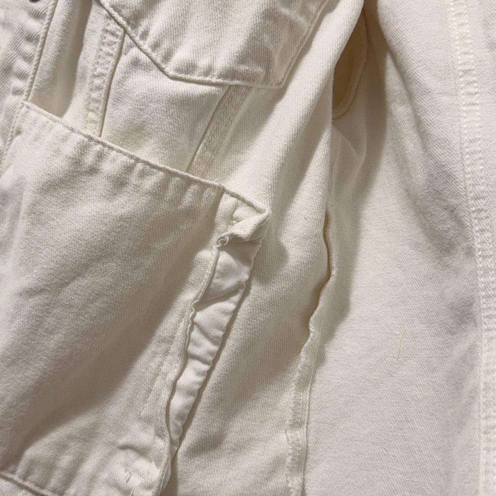 White Cropped Denim Jacket - Women - Picture 6 of 8